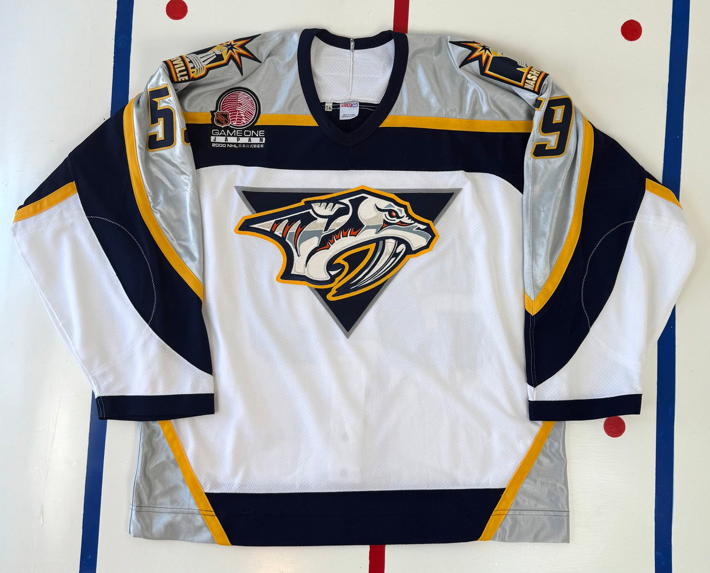 Nashville Predators Denis Arkhipov 2000 Game One Japan NHL Hockey Jersey (56/XXL)