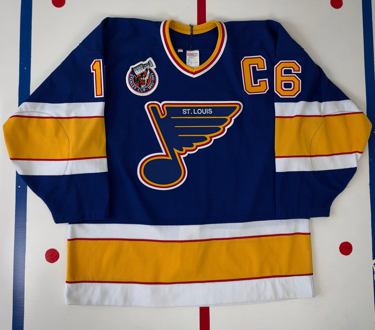 St. Louis Blues Brett Hull 1992-1993 NHL Hockey Jersey (48/Large)