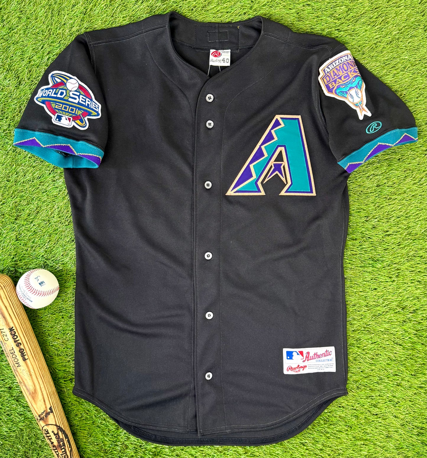 Arizona Diamondbacks Mark Grace 2001 World Series MLB Baseball Jersey (40/Medium)