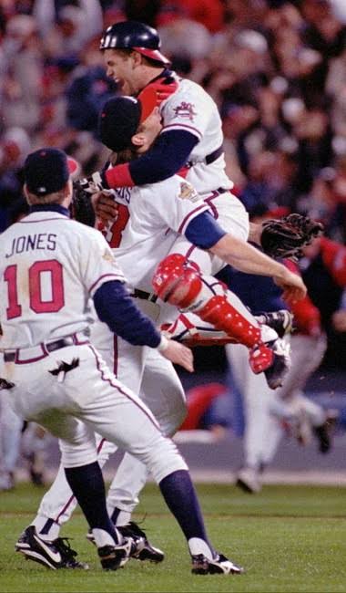 Atlanta Braves Chipper Jones 1995 World Series MLB Baseball Jersey (44/Large)