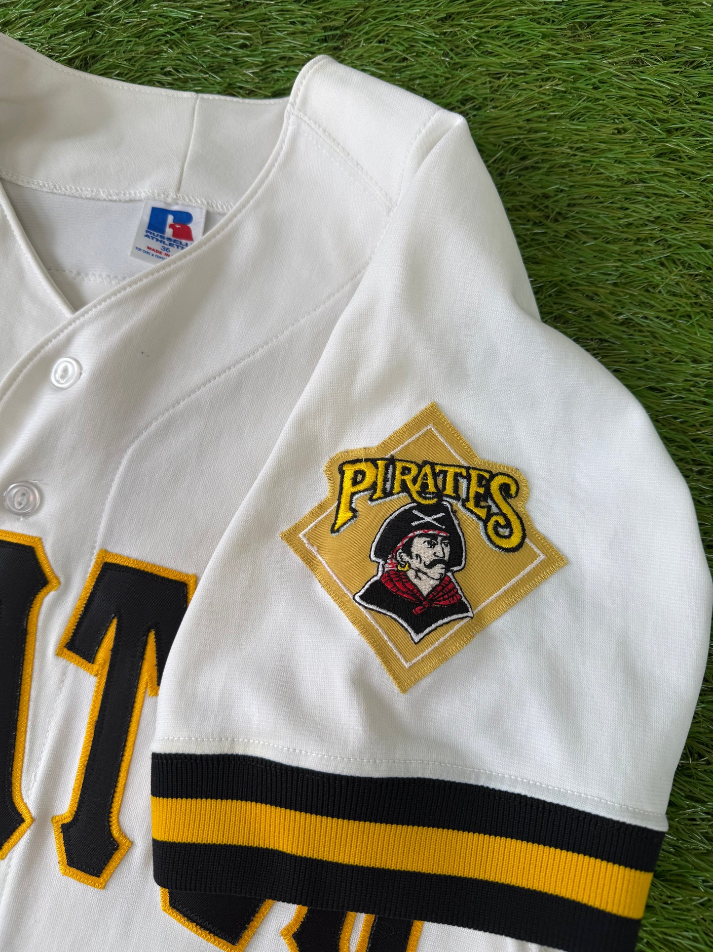 Pittsburgh Pirates Barry Bonds 1992 MLB Baseball Jersey (36/Small)