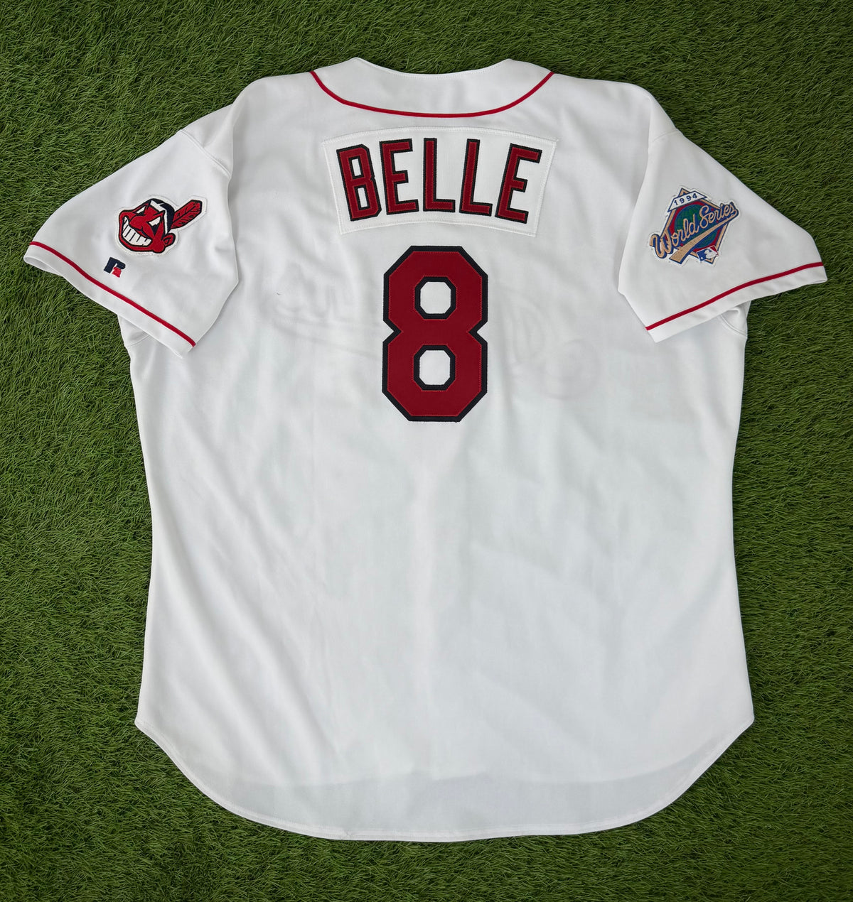 Cleveland Indians Albert Belle 1994 World Series MLB Baseball Jersey (54/XXL)