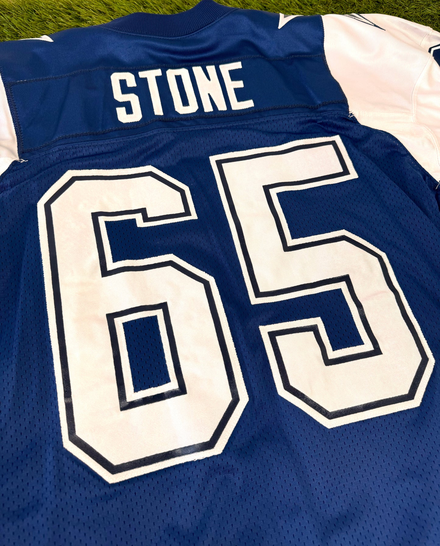 Dallas Cowboys 1995 Ron Stone Game Issued NFL Football Jersey (54/XXL)