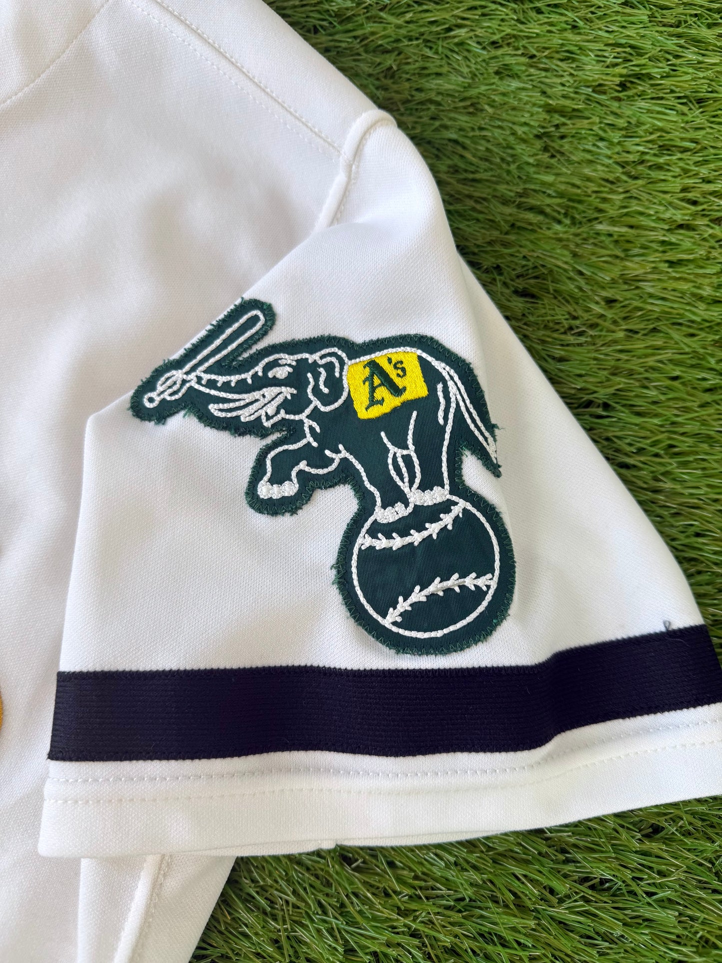 Oakland Athletics Rickey Henderson 1989 World Series MLB Baseball Jersey (48/XL)