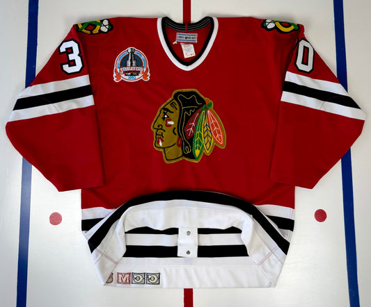 Chicago Blackhawks Ed Belfour 1992 Stanley Cup Finals NHL Hockey Jersey (48/Large)