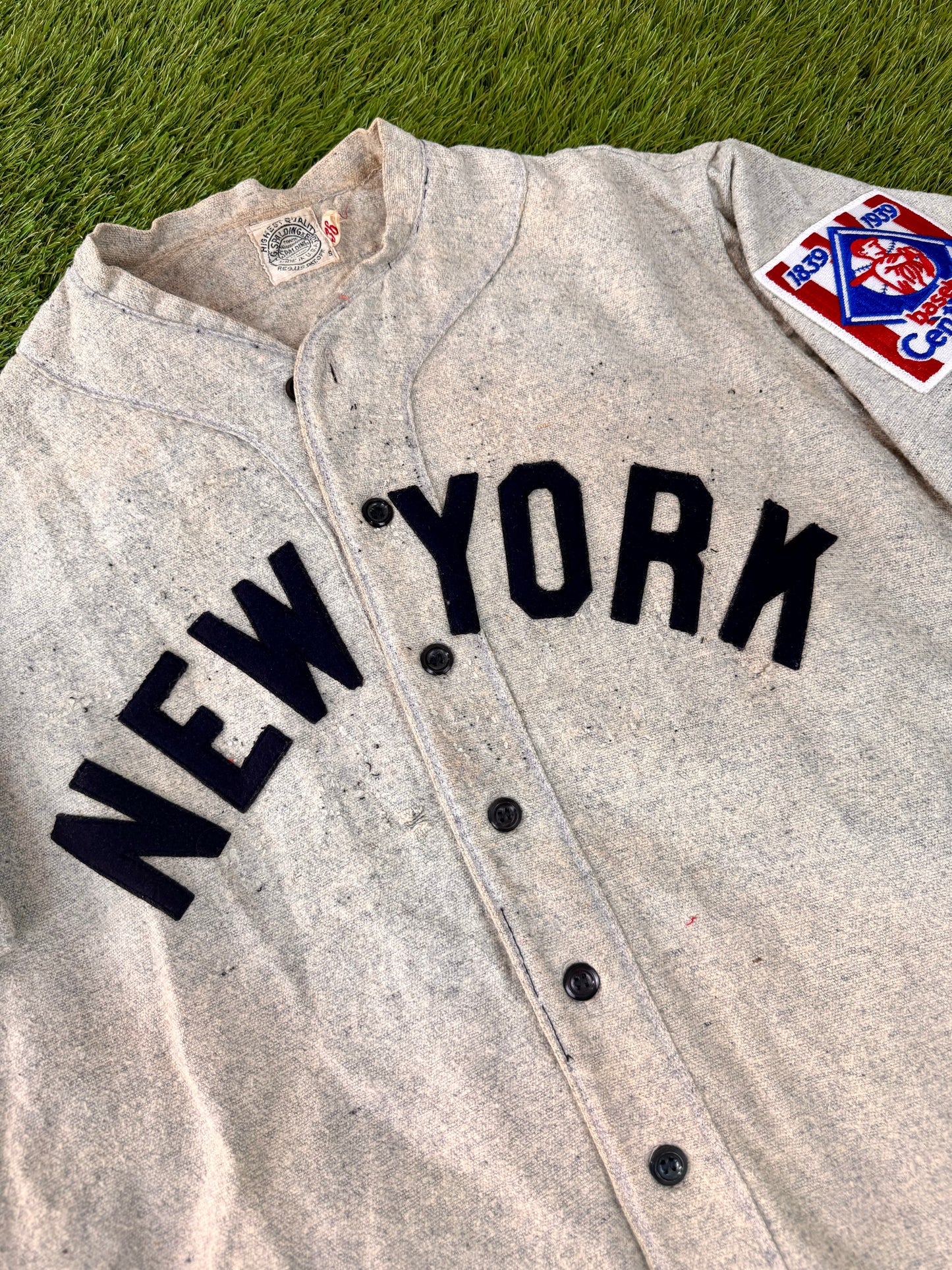 New York Yankees 1939 Lou Gehrig MLB Baseball Jersey (36/Medium)