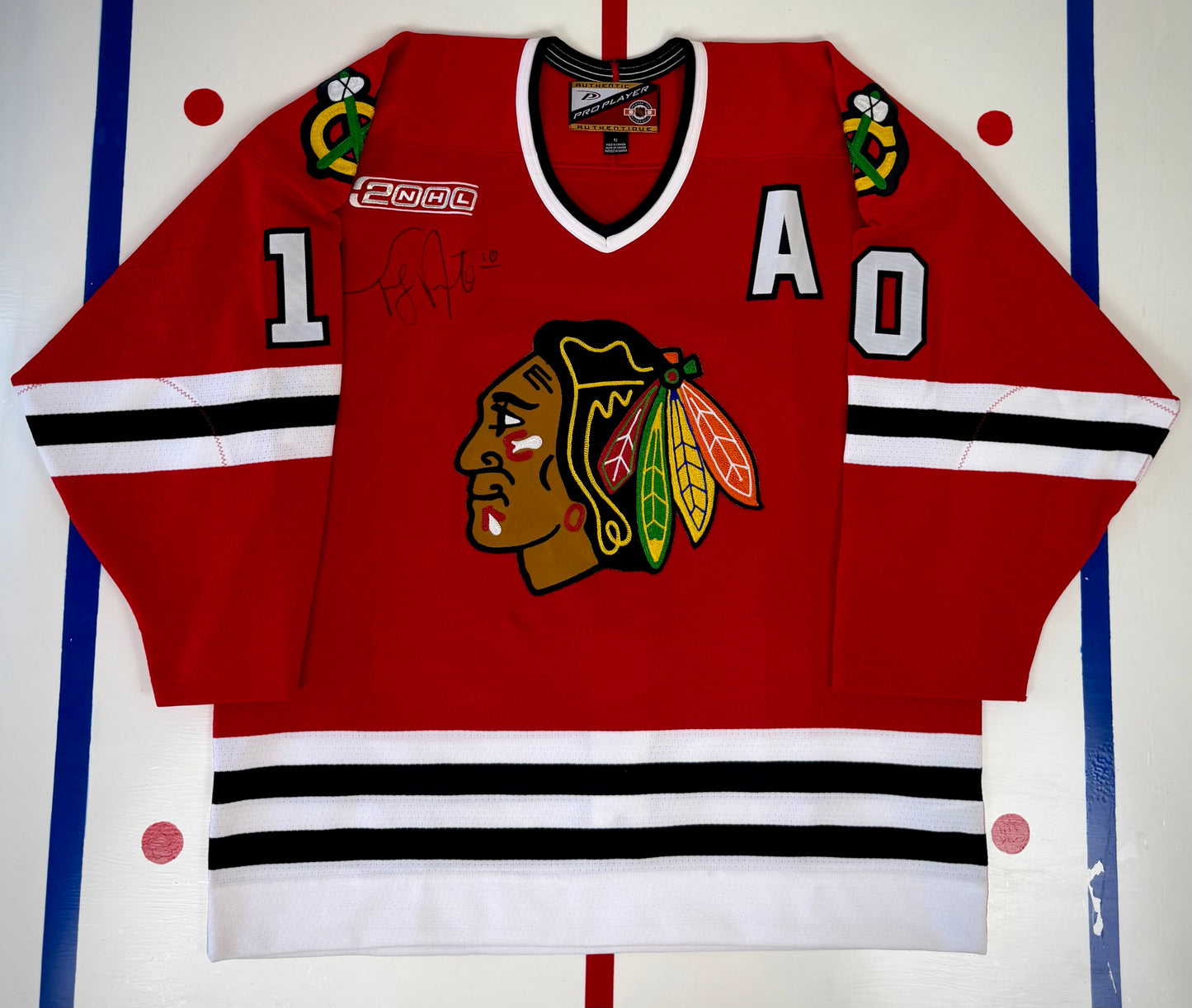 Chicago Blackhawks Tony Amonte 1999-2000 Autographed NHL Hockey Jersey (52/XL)