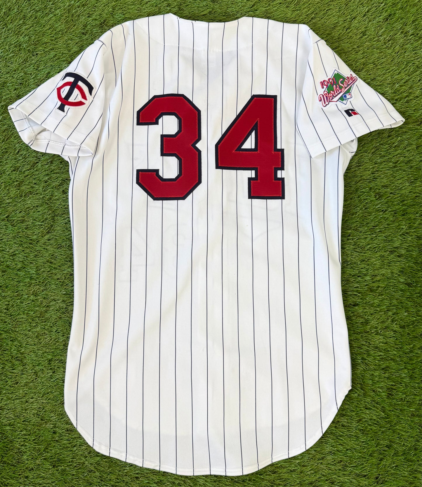 Minnesota Twins Kirby Puckett 1991 World Series MLB Baseball Jersey (40/Medium)