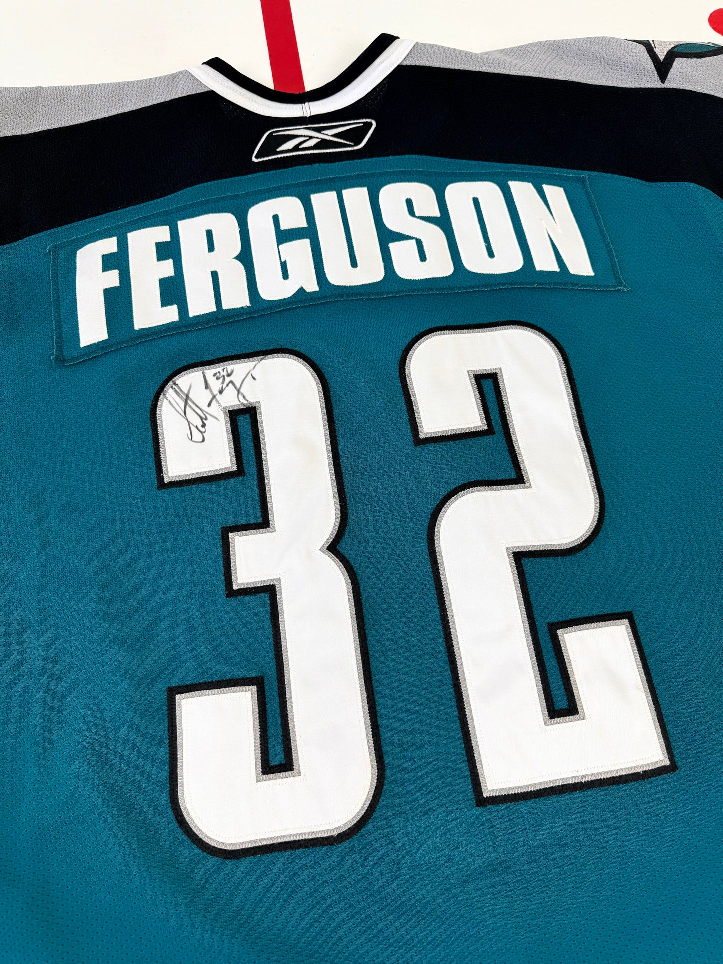 Worcester Sharks 2006-2007 Scott Ferguson Game Worn AHL Hockey Jersey (54/XL)