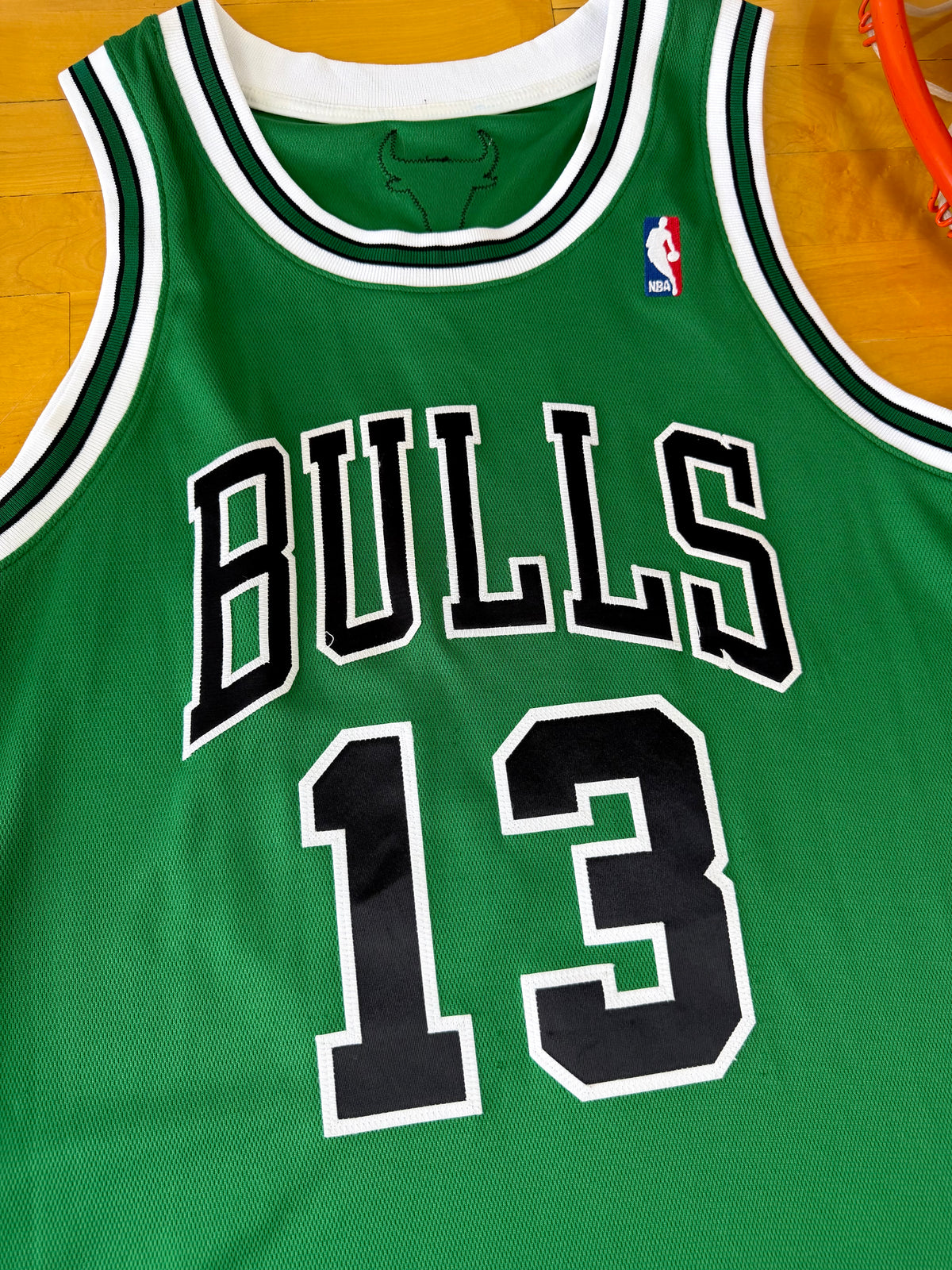 Chicago Bulls Jokim Noah Game Worn St. Patrick’s Day NBA Basketball Jersey (XXXL)