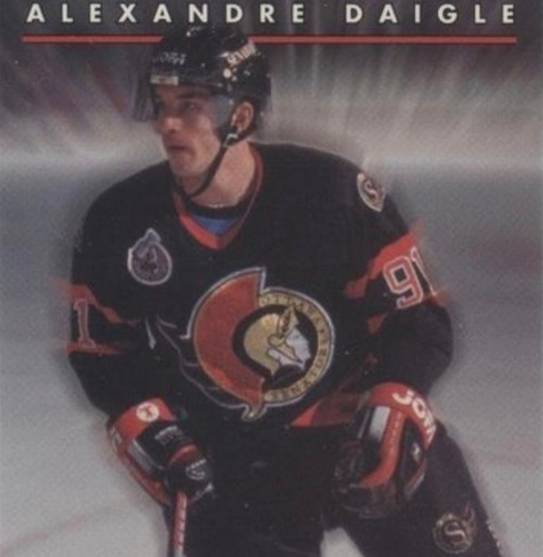 Ottawa Senators Alexandre Daigle 1993 Preseason NHL Hockey Jersey (50/XL)
