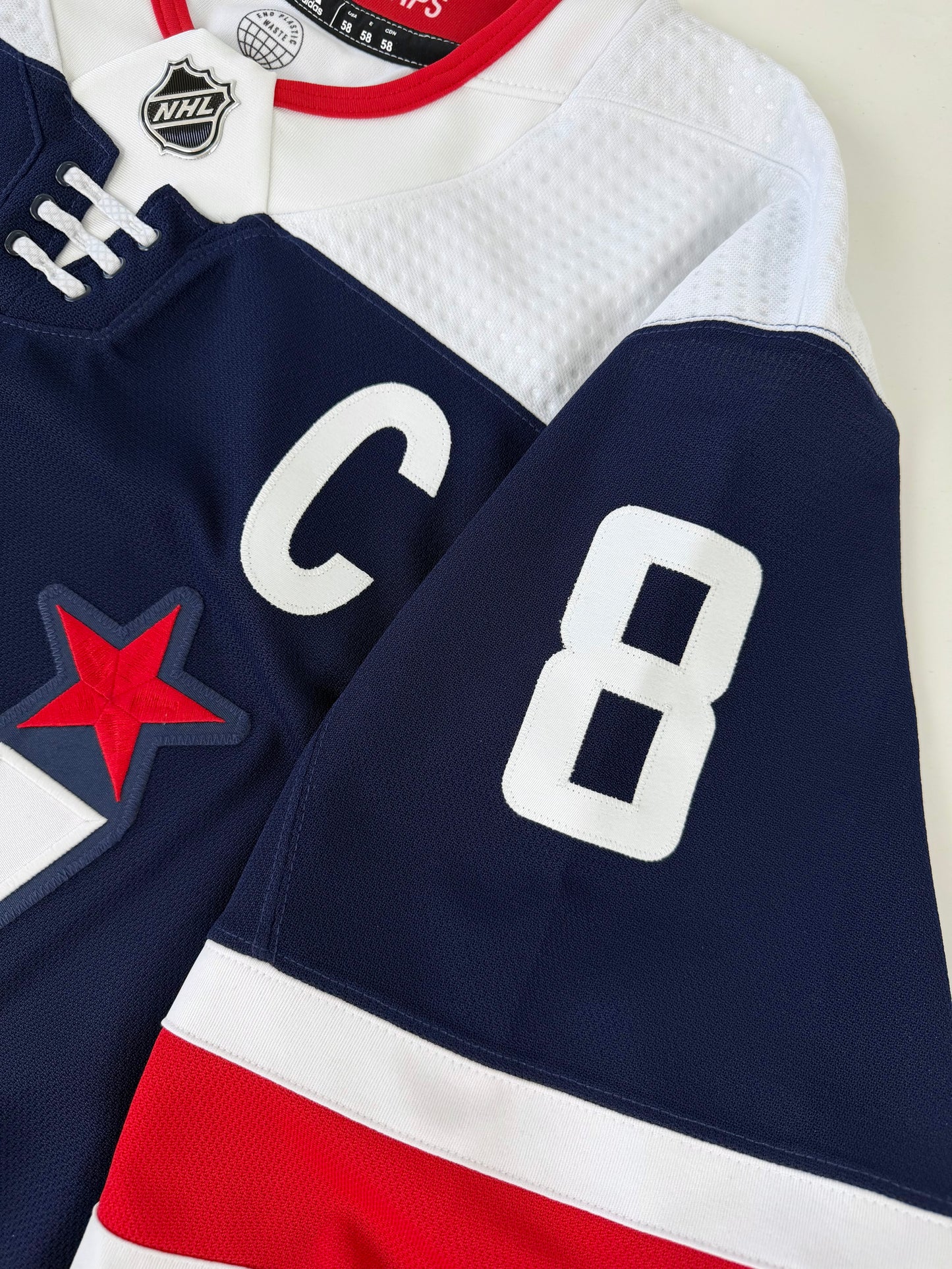 Washington Capitals Alexander Ovechkin 2021-2024 Alternate NHL Hockey Jersey (58/XXXL)
