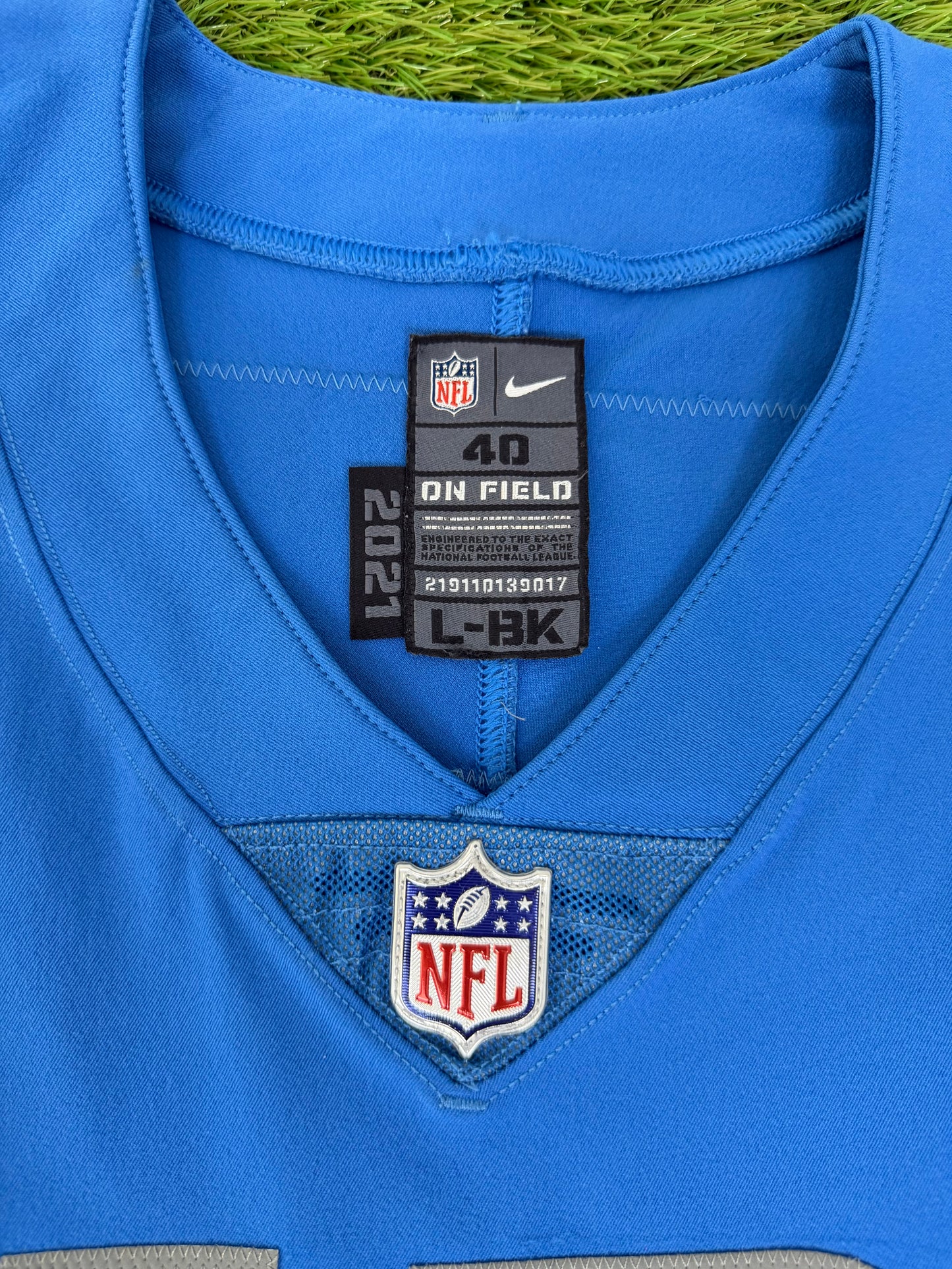 Detroit Lions Jared Goff 2021 Team Issued NFL Football Jersey (40/Medium)