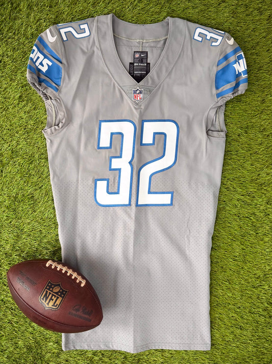 Detroit Lions D’Andre Swift 2021 Game Issued Gray Alternate NFL Football Jersey (40/Medium)