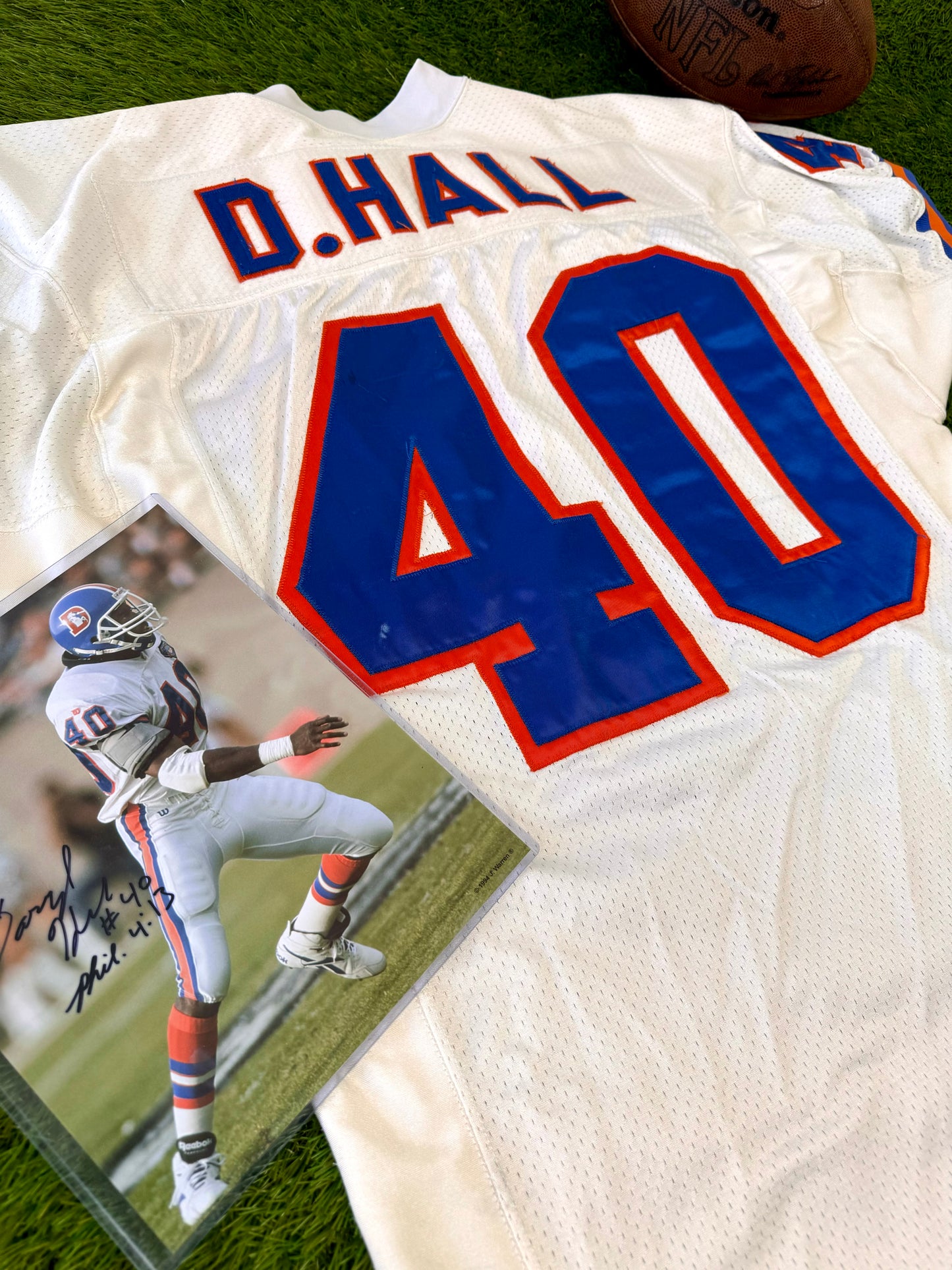 Denver Broncos Darryl Hall Game Worn 1994 NFL Football Jersey (46/Large)