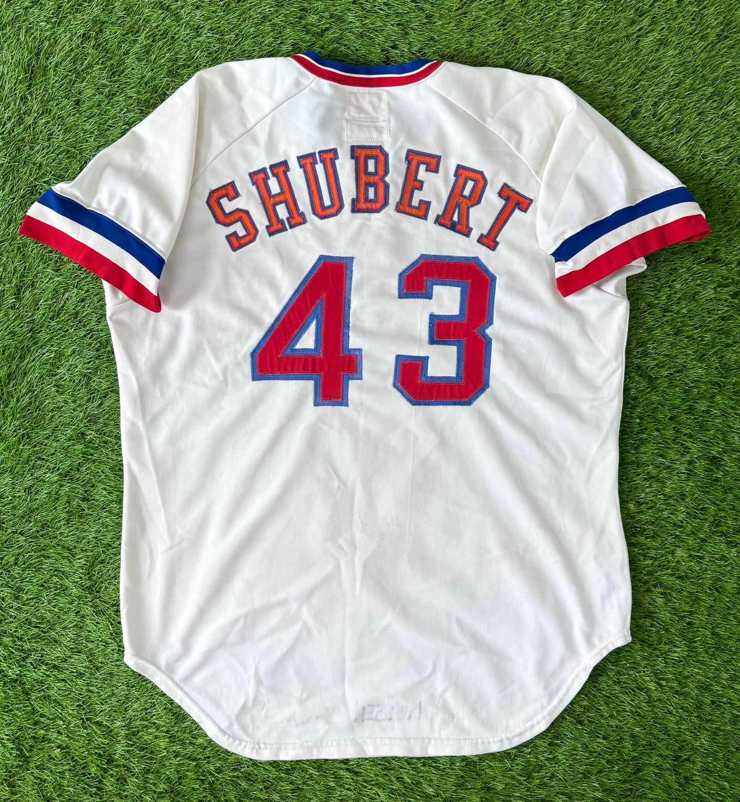 Texas Rangers Rich Shubert 1975 Game Worn MLB Baseball Jersey (46/XL)