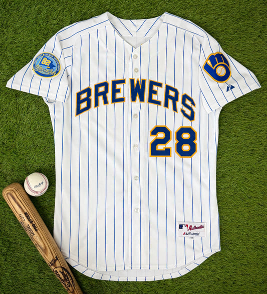 Milwaukee Brewers Prince Fielder 2007 Throwback MLB Baseball Jersey (44/Large)