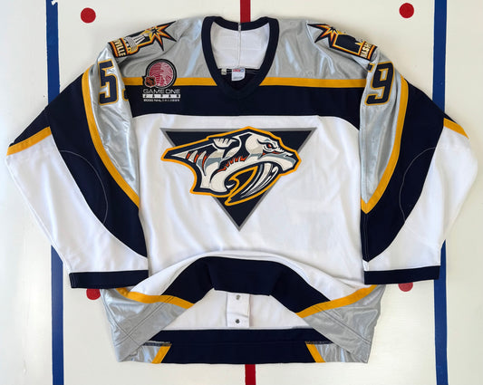 Nashville Predators Denis Arkhipov 2000 Game One Japan NHL Hockey Jersey (56/XXL)