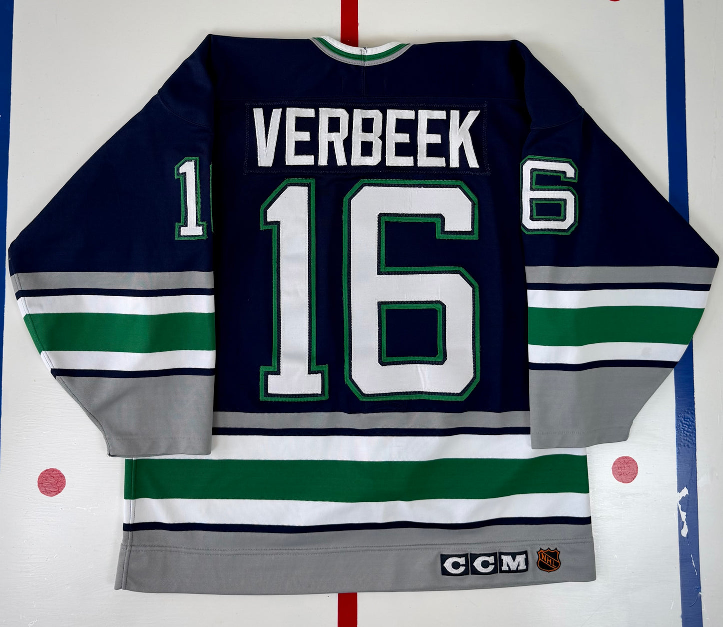Hartford Whalers Pat Verbeek 1992-1993 NHL Hockey Jersey (48/Large)