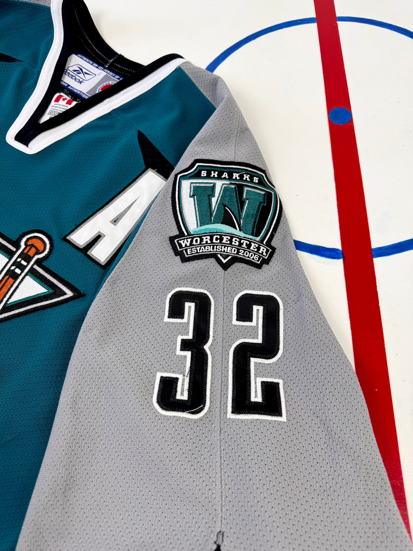 Worcester Sharks 2006-2007 Scott Ferguson Game Worn AHL Hockey Jersey (54/XL)