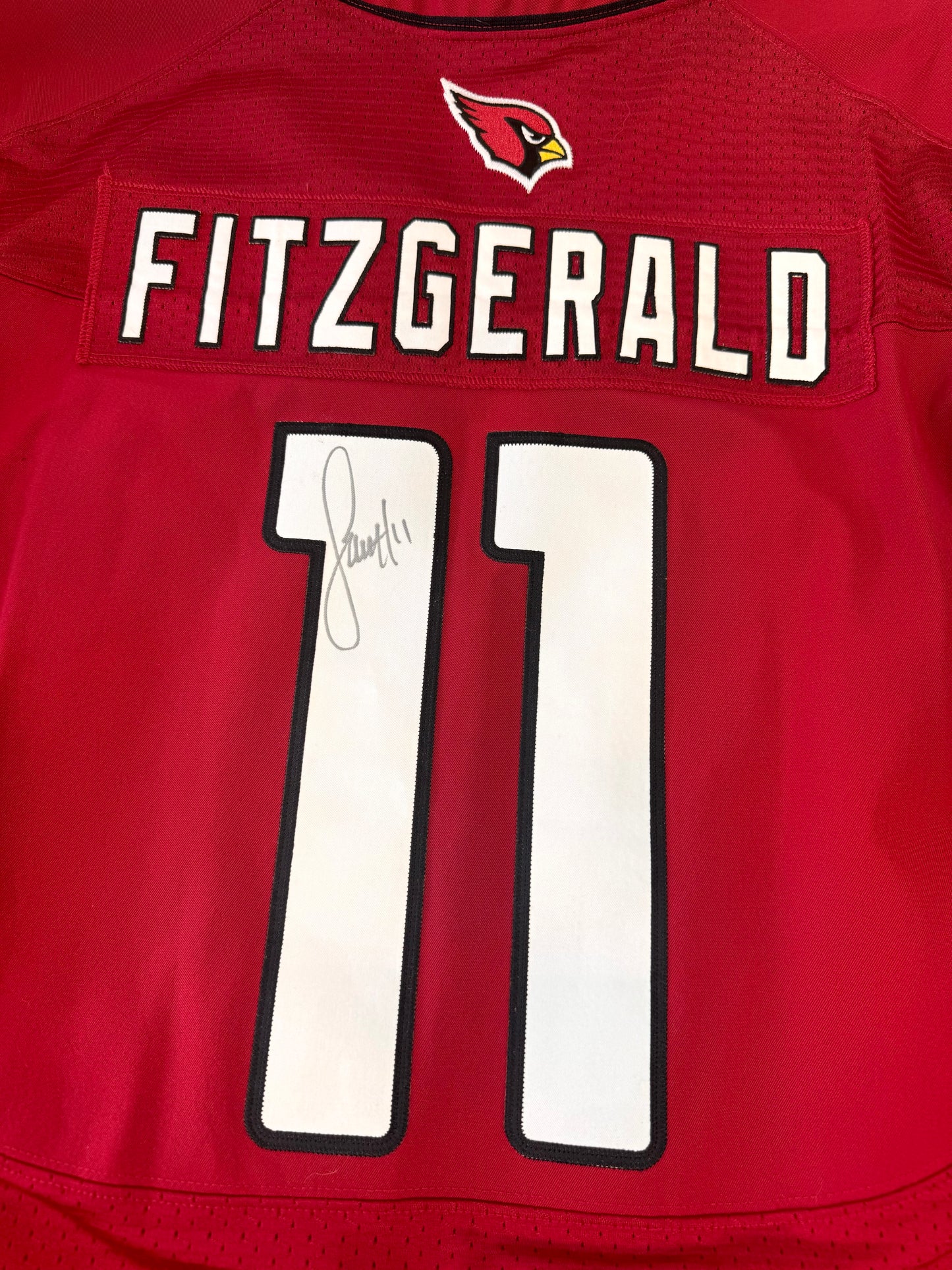 Arizona Cardinals 2012-2016 Larry Fitzgerald Signed NFL Football Jersey (44/Large)