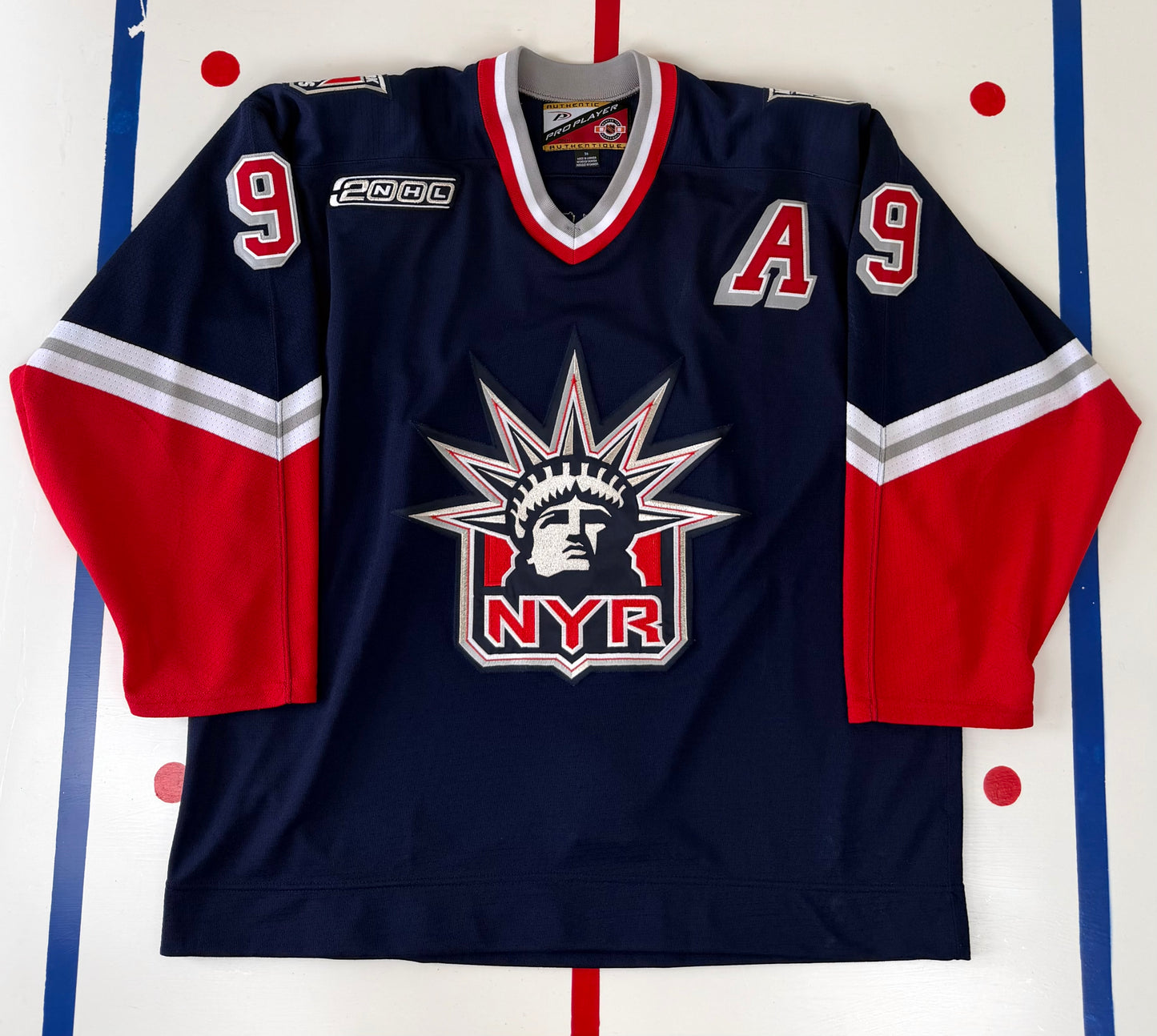 New York Rangers Adam Graves 1999-2000 Alternate Lady Liberty NHL Hockey Jersey (56/XXL)