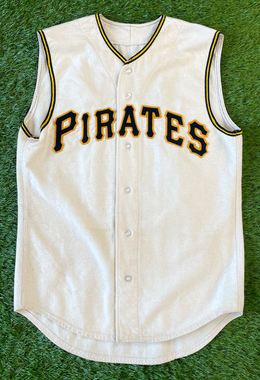 Pittsburgh Pirates 1957-1970 Prototype Home White MLB Baseball Jersey (42/Medium)
