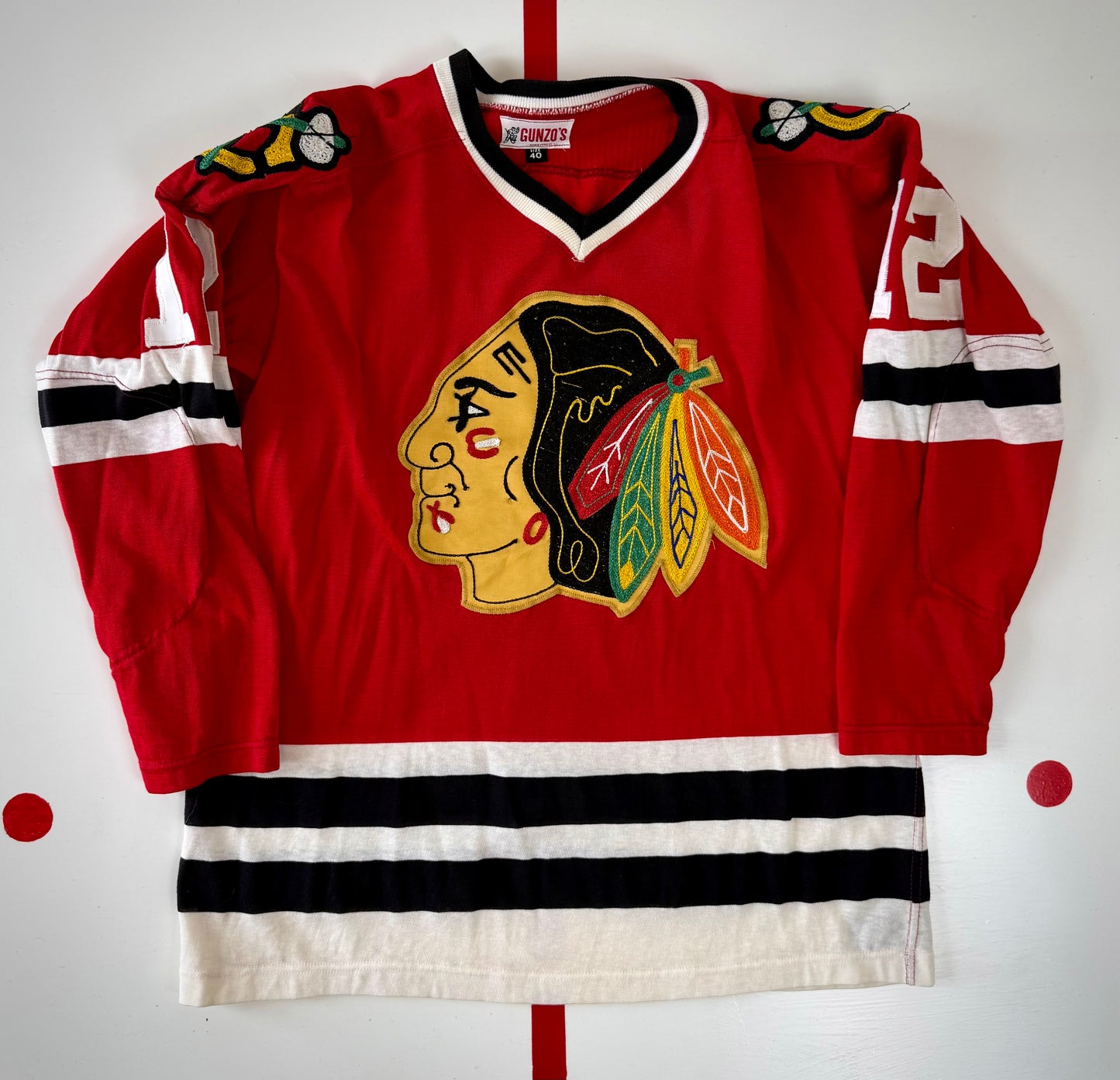 Chicago Black Hawks Pat Stapleton 1970-1971 NHL Hockey Jersey (40/Medium)