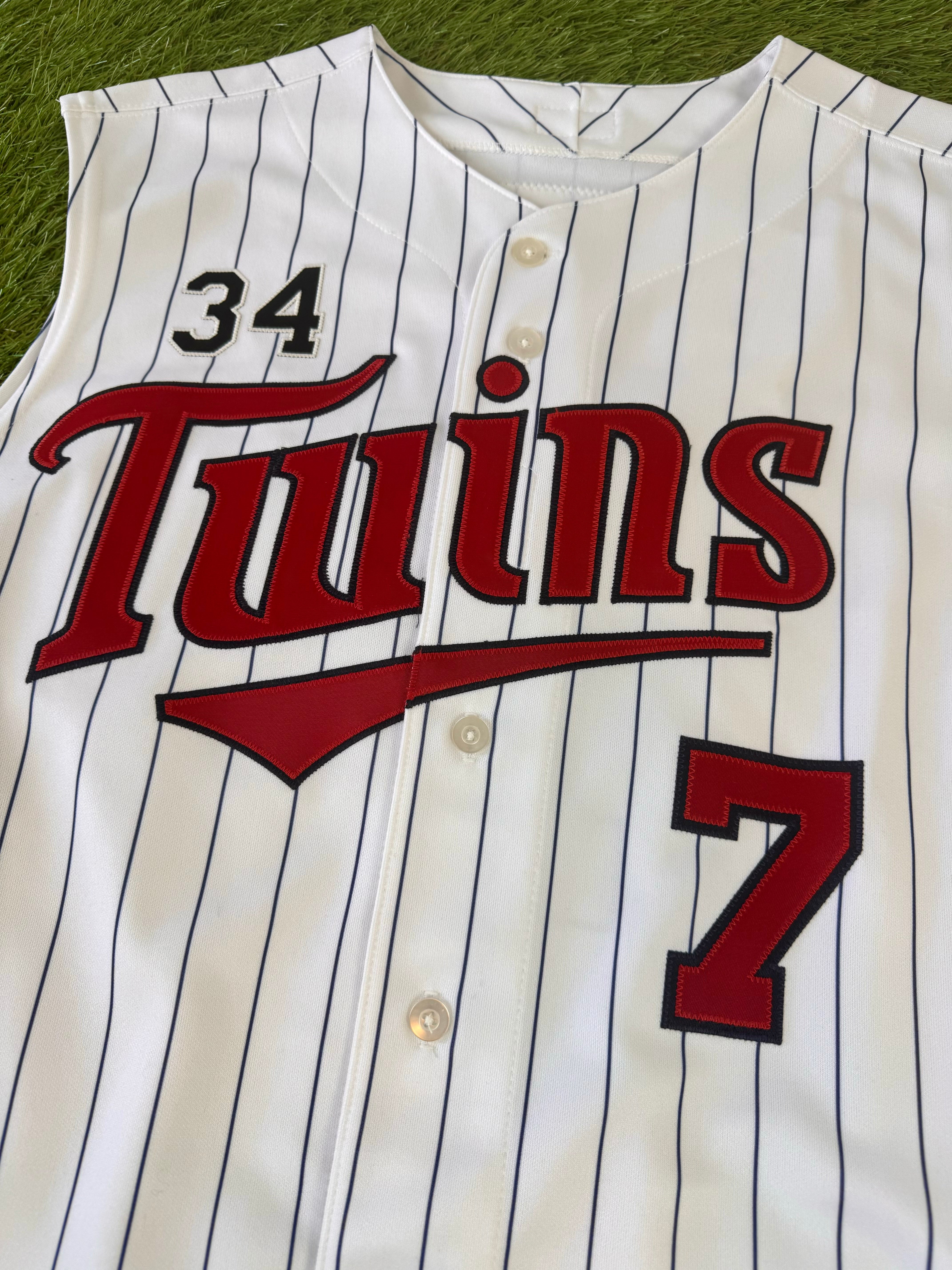 Joe Mauer Majestic MLB Minnesota Twins Road outlet Men's Jersey XL w/Team Patch