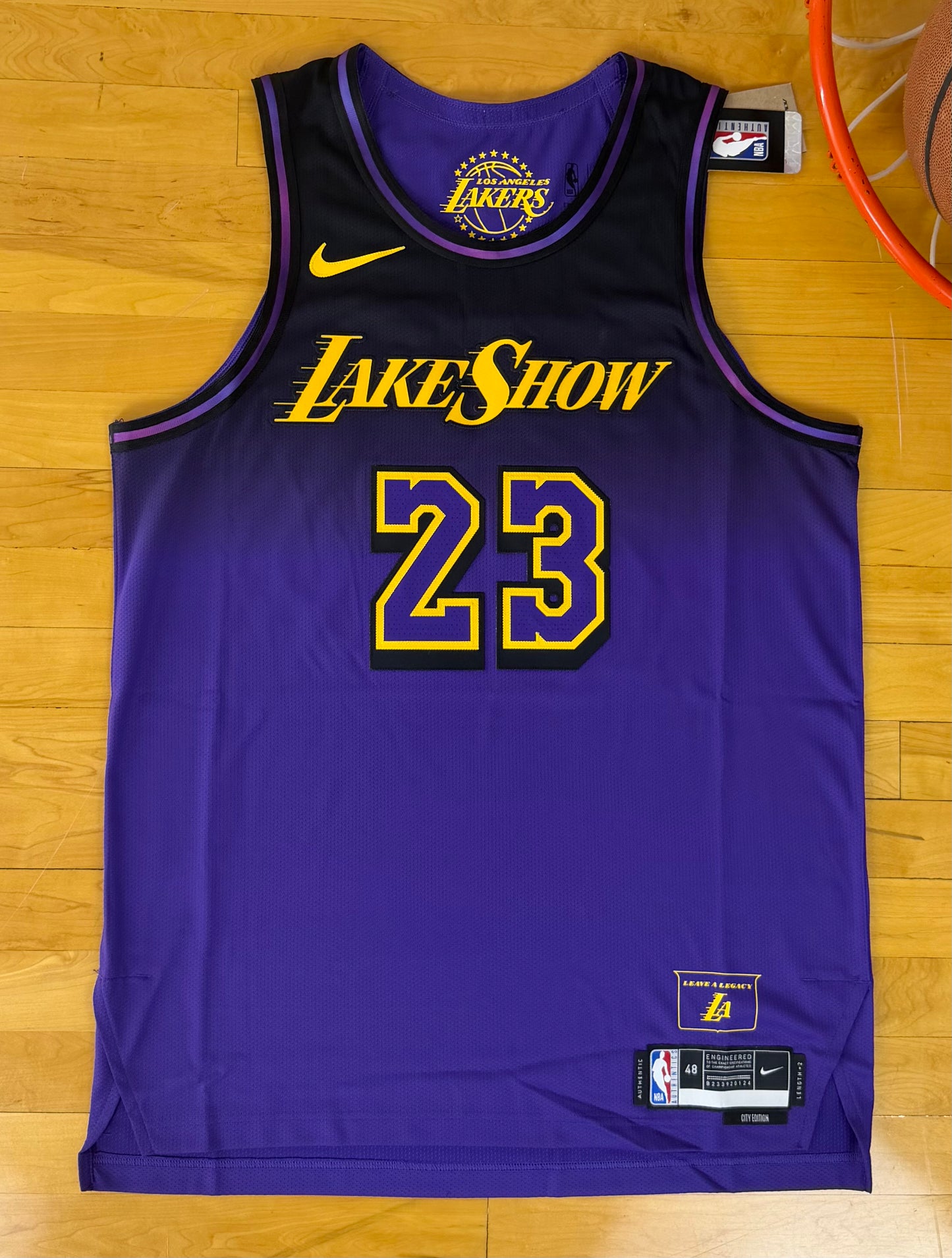 Los Angeles Lakers LeBron James 2024-2025 City Edition NBA Basketball Jersey (48/Large)
