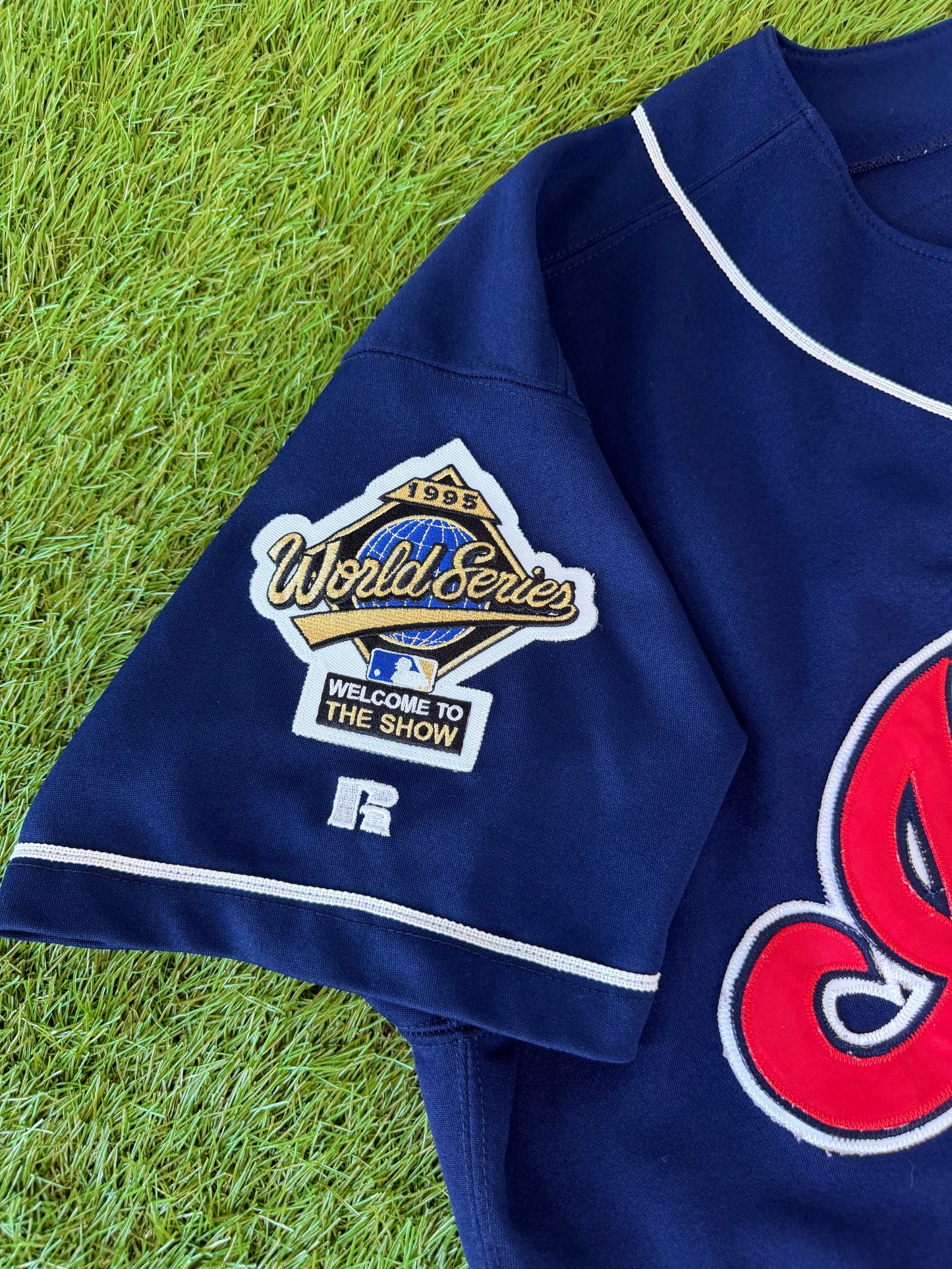 Cleveland Indians Kenny Lofton 1995 World Series MLB Baseball Jersey (52/XXL)