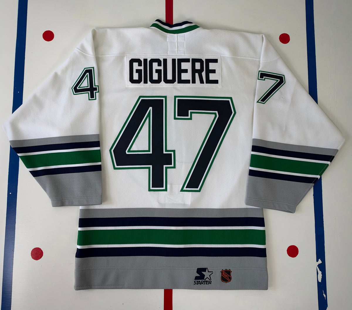 Hartford Whalers Jean-Sebastien Giguere 1996-1997 NHL Hockey Jersey (46/Medium)