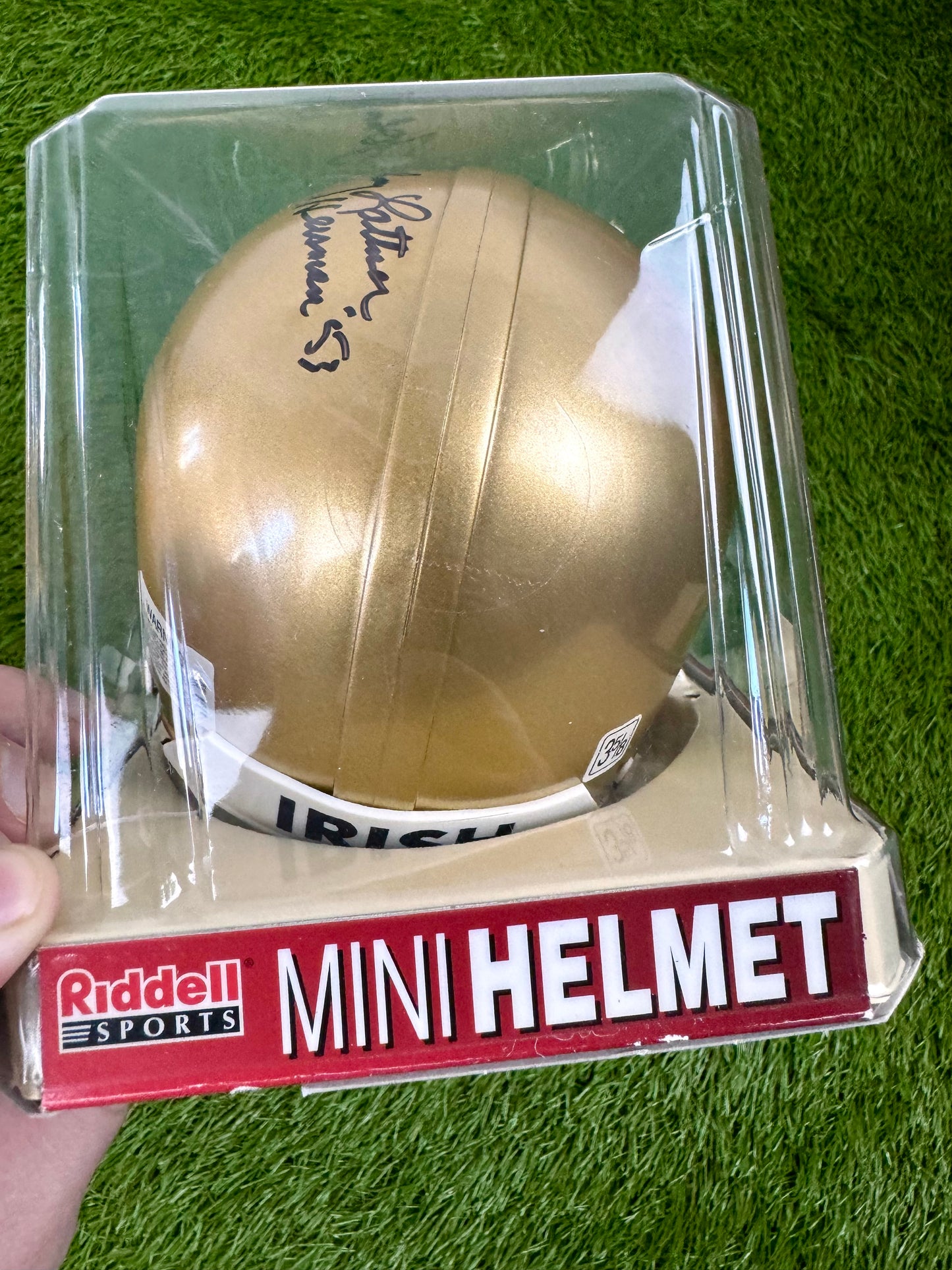 Notre Dame Fighting Irish John Lattner Signed Autographed College Football Mini Helmet