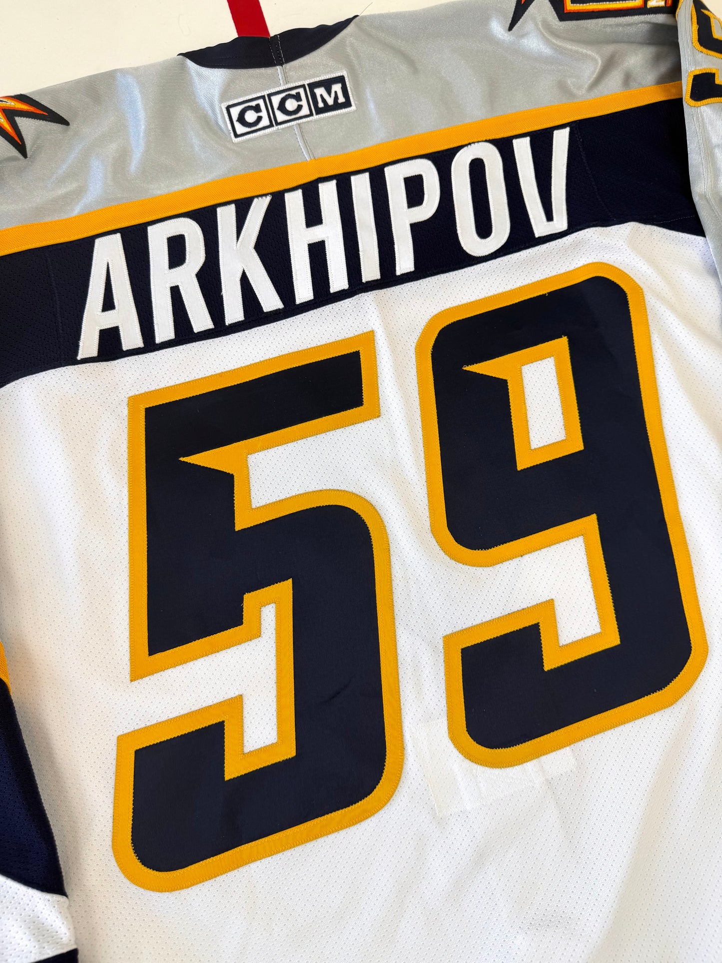 Nashville Predators Denis Arkhipov 2000 Game One Japan NHL Hockey Jersey (56/XXL)