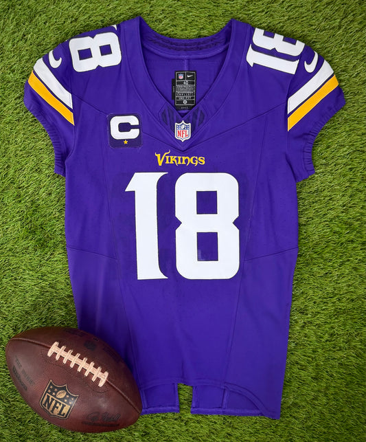 Minnesota Vikings Justin Jefferson 2023 NFL Football Jersey (40/Medium)