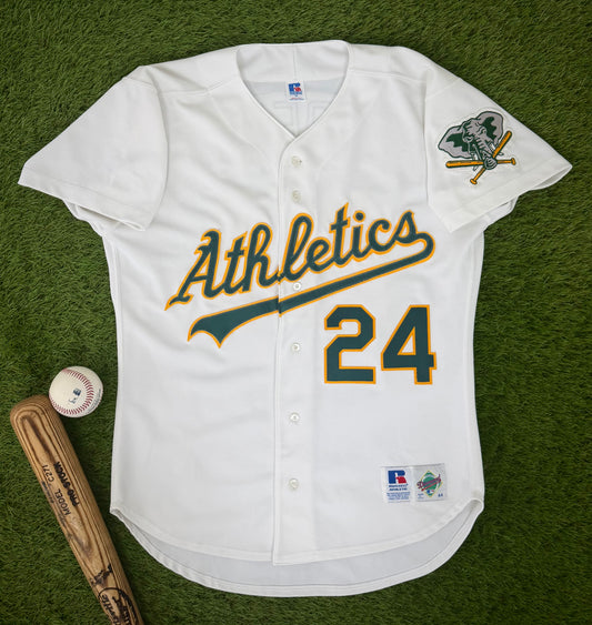 Oakland Athletics Rickey Henderson 1993 MLB Baseball Jersey (44/Large)