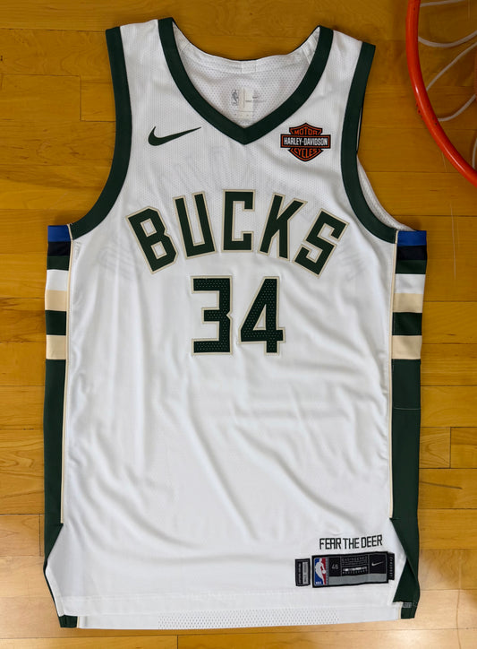 Milwaukee Bucks Giannis Antetokounmpo 2017-2020 NBA Basketball Jersey (46/Large)