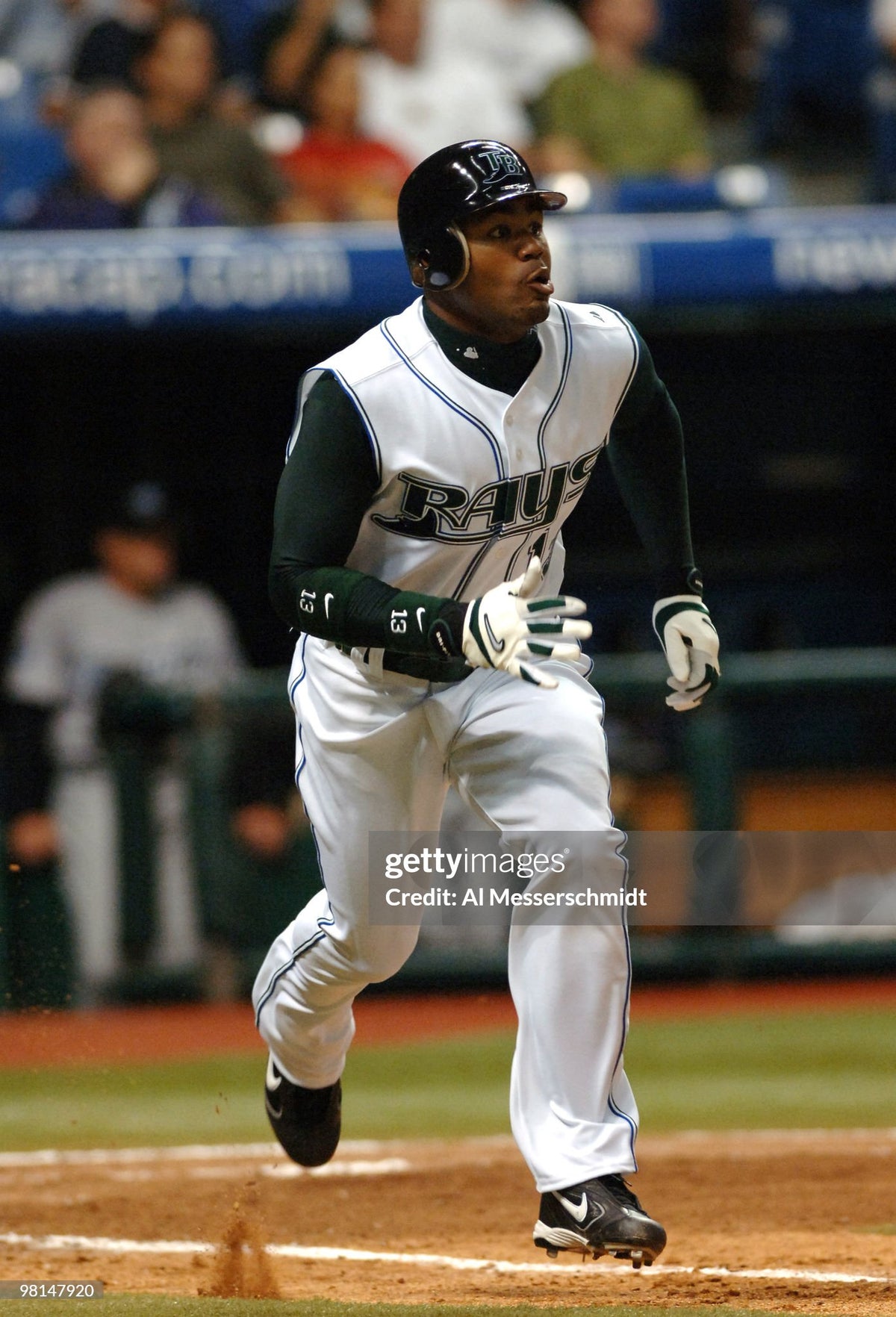 Tampa Bay Devil Rays Carl Crawford 2005-2006 MLB Baseball Vest Jersey & Undershirt (48/XL)