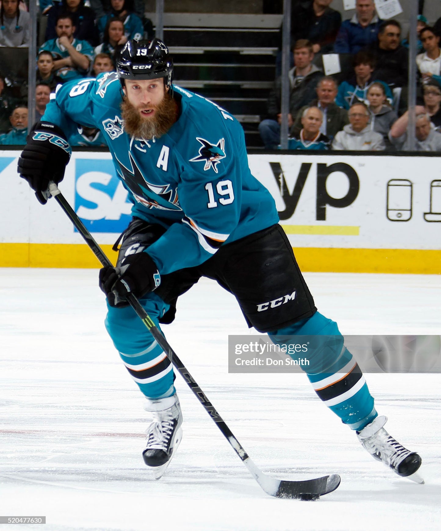 San Jose Sharks Joe Thornton 2015-2016 NHL Hockey Jersey (54/XL)