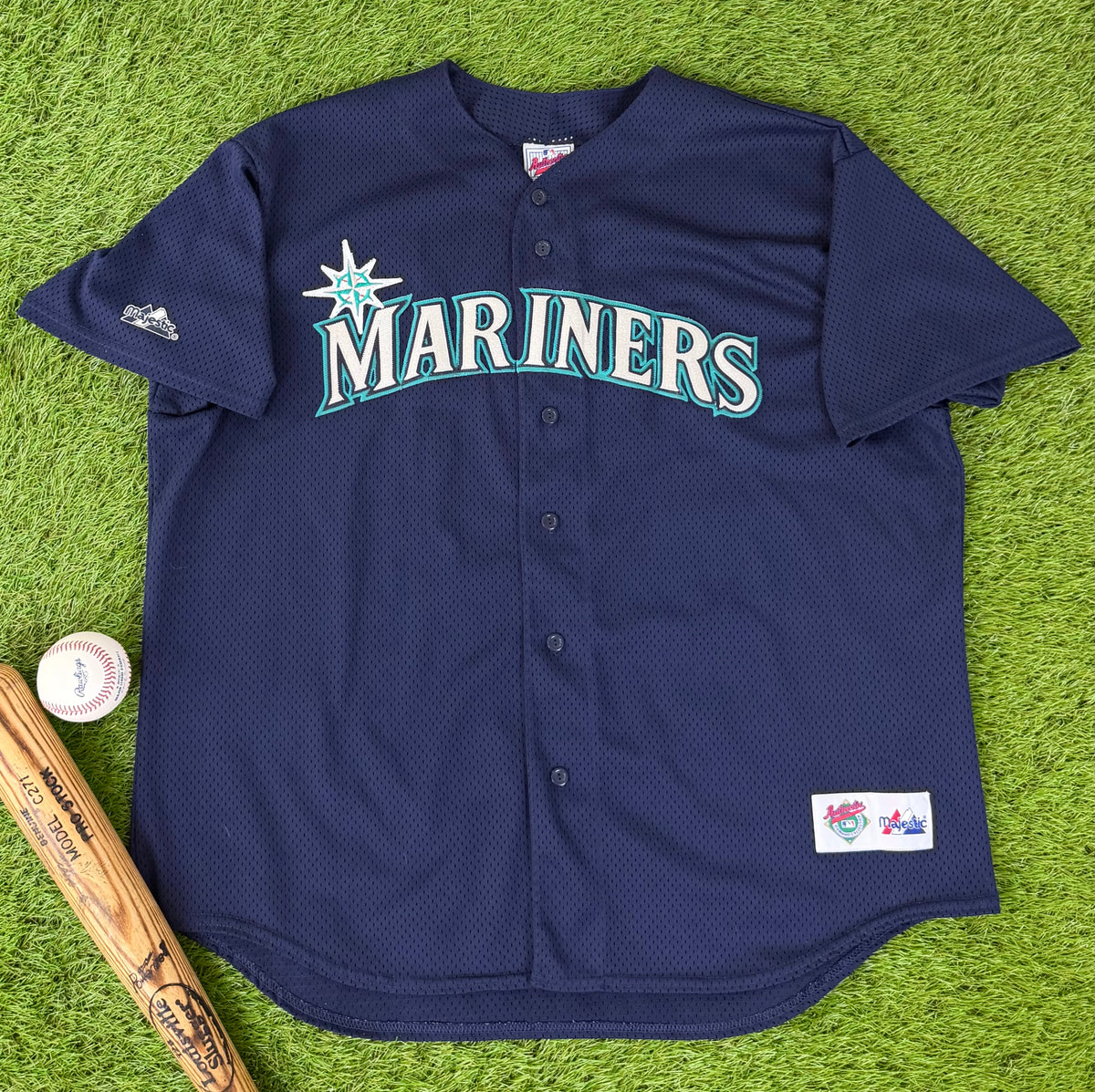 Seattle Mariners 1998-1999 Batting Practice MLB Baseball Jersey (XXL)