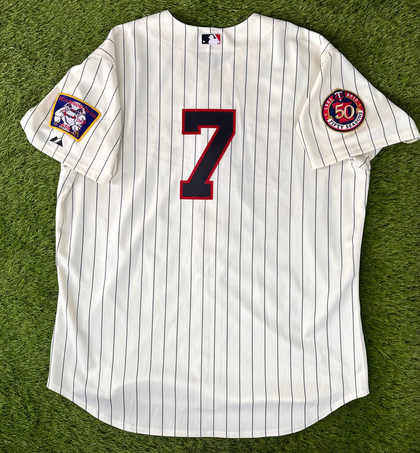 Minnesota Twins 2010 Joe Mauer Throwback MLB Baseball Jersey (56/XXXL)