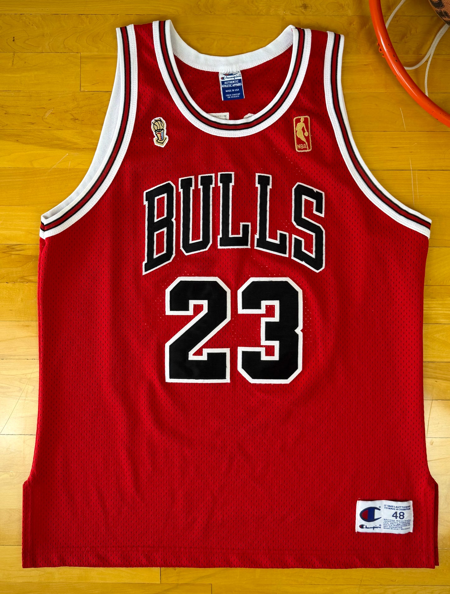 Chicago Bulls Michael Jordan “Flu Game” 1997 NBA Finals Basketball Jersey (48/XL)