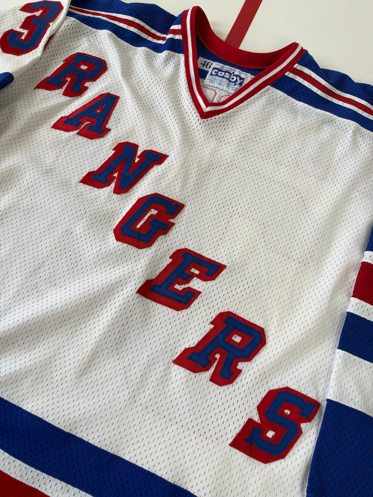 New York Rangers John Vanbiesbrouck 1981-1986 NHL Hockey Jersey (46/Medium)