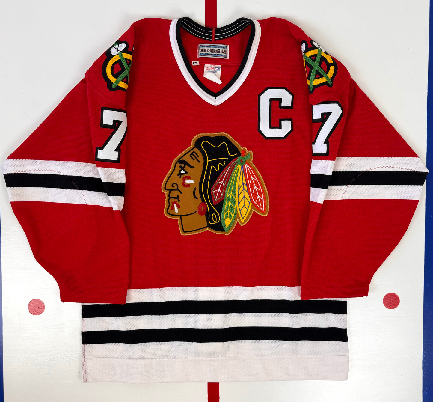 Chicago Blackhawks 1995-1996 Chris Chelios NHL Hockey Jersey (44/Medium)
