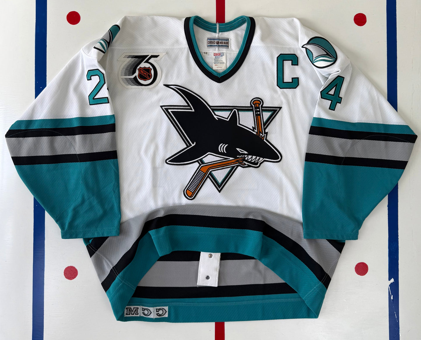 San Jose Sharks Doug Wilson 1991-1992 NHL Hockey Jersey (52/XL)