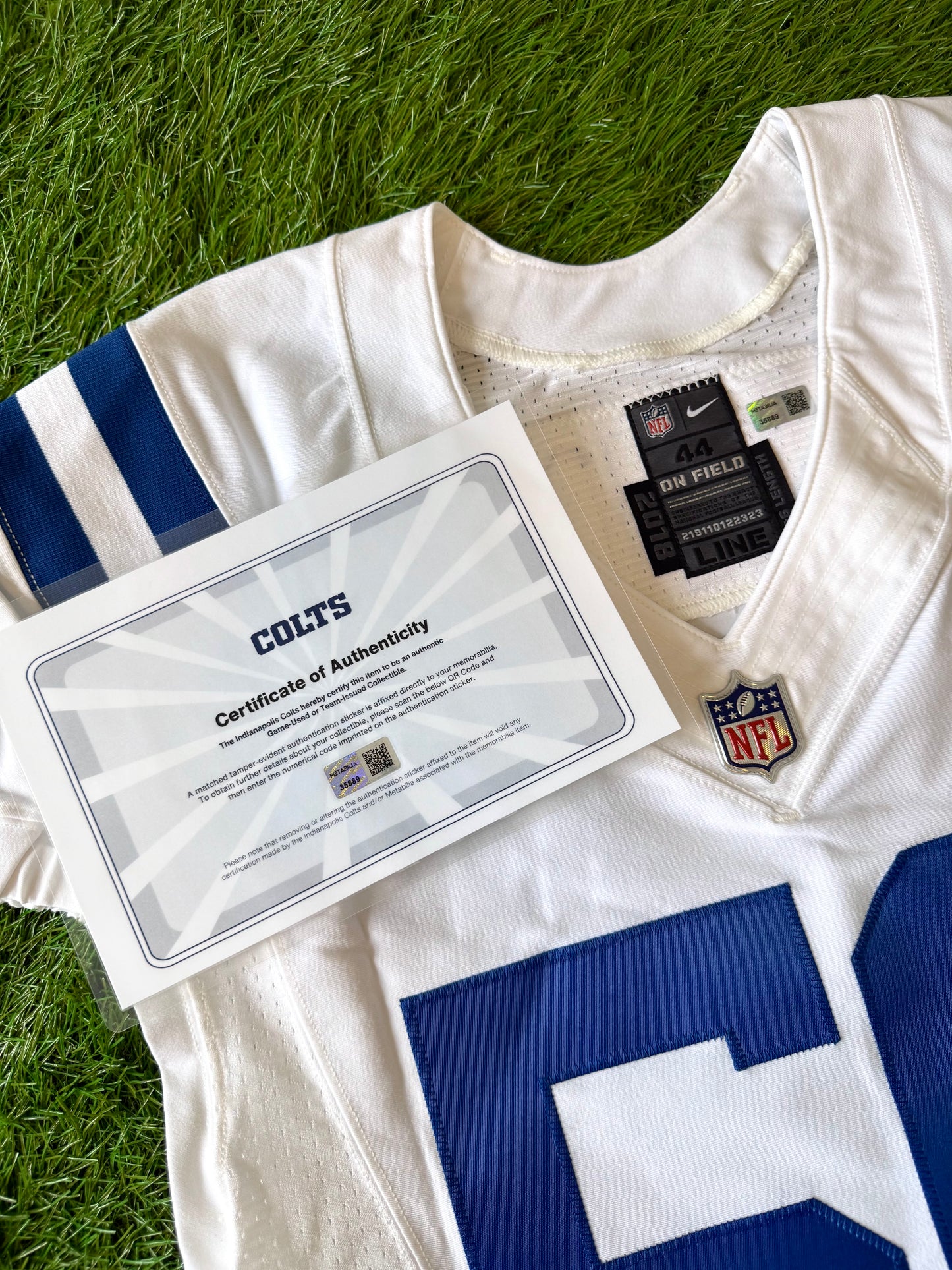 Indianapolis Colts Quenton Nelson 2018 NFL Football Jersey (44/Large)