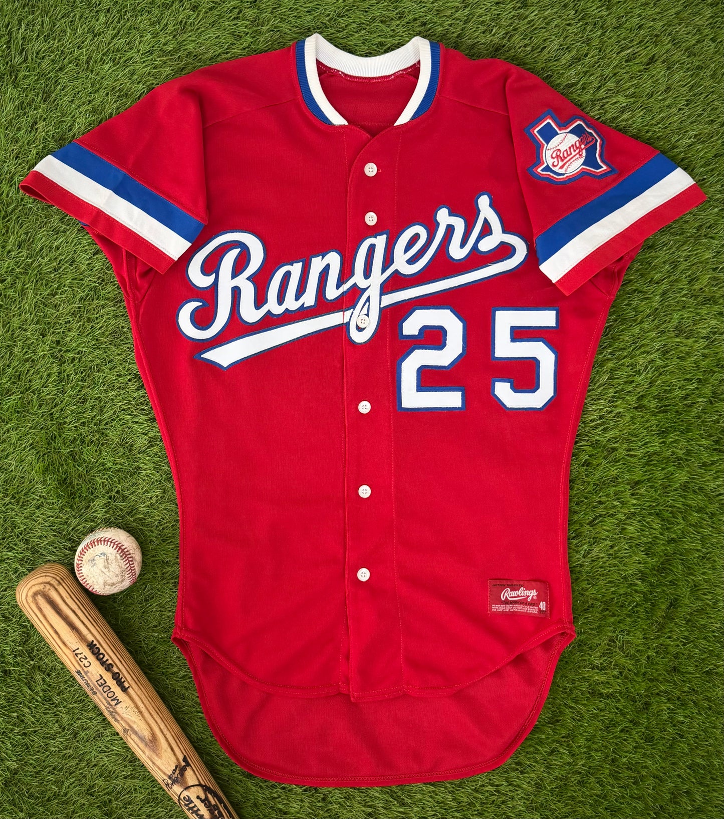 Texas Rangers Buddy Bell 1985 Alternate MLB Baseball Jersey (40/Medium)