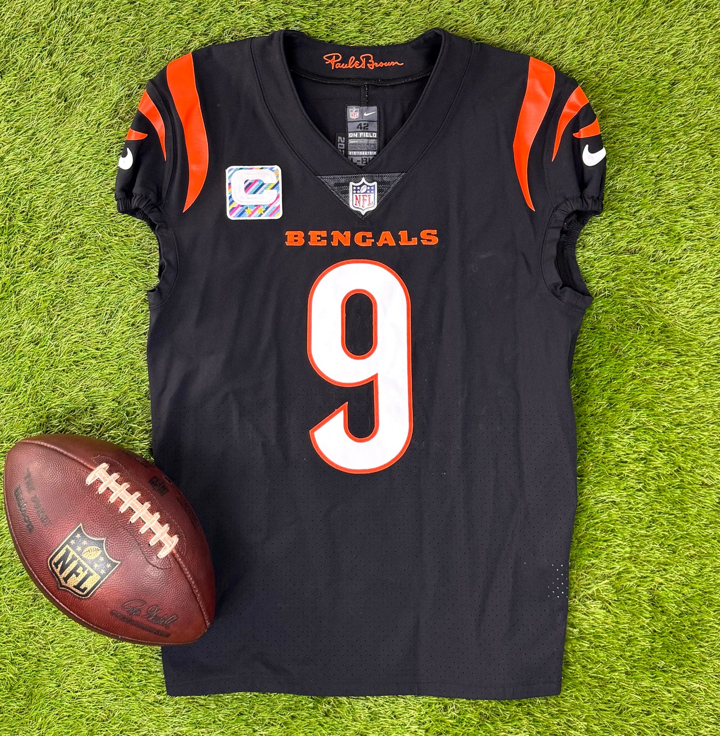 Cincinnati Bengals 2021 Game Issued Joe Burrow NFL Football Jersey (42/Medium)