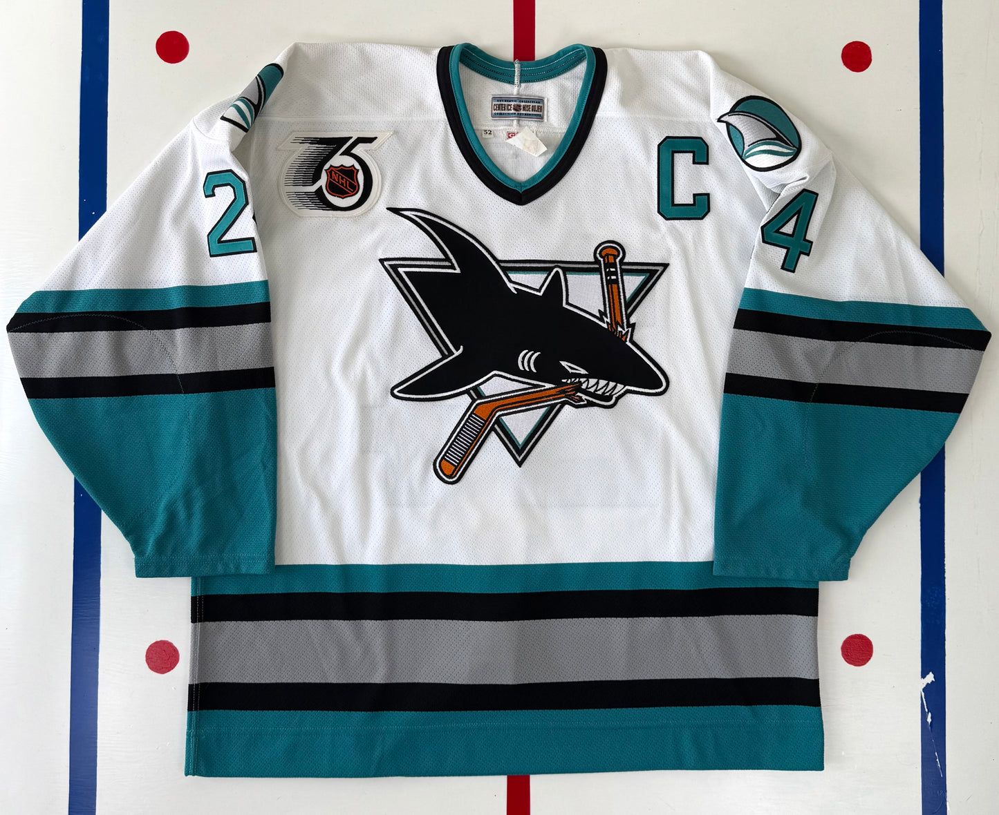 San Jose Sharks Doug Wilson 1991-1992 NHL Hockey Jersey (52/XL)