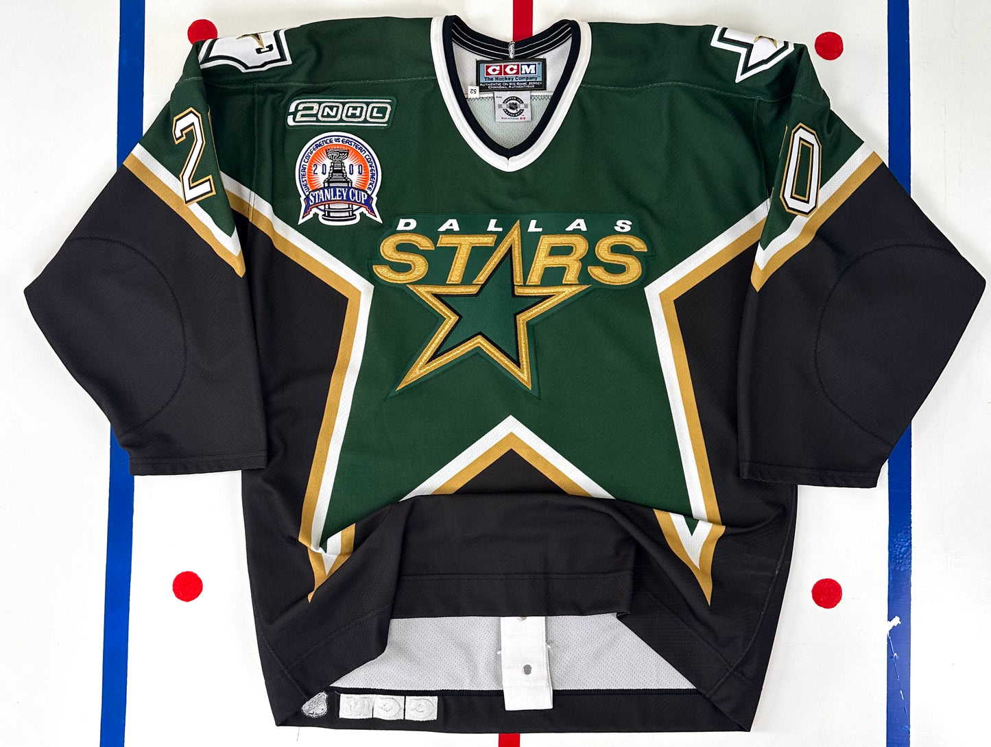 Dallas Stars Ed Belfour 2000 Stanley Cup Finals NHL Hockey Jersey (52/XL)